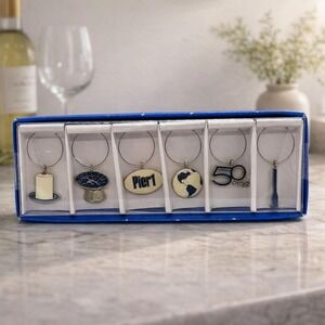 Pier 1 50th Anniversary Wine Glasses Set of 6 Vintage